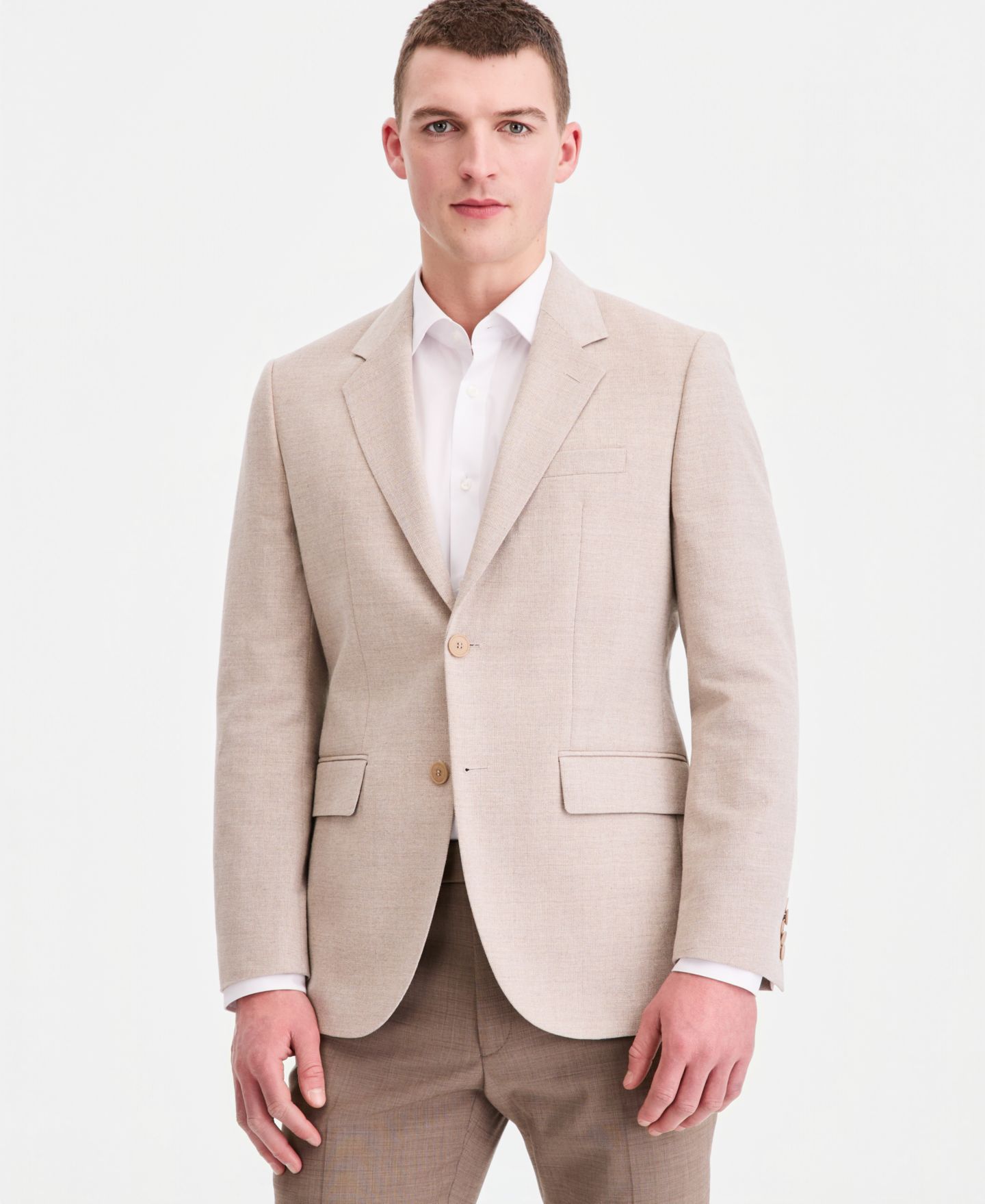 Мужской пиджак Hugo Boss Modern-Fit Blazer, цвет: Бежевый — фото 1