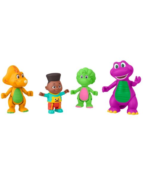 Детские фигурки Barney Hey Friends Poseable 4-Pack Action Figures, Ages 3+