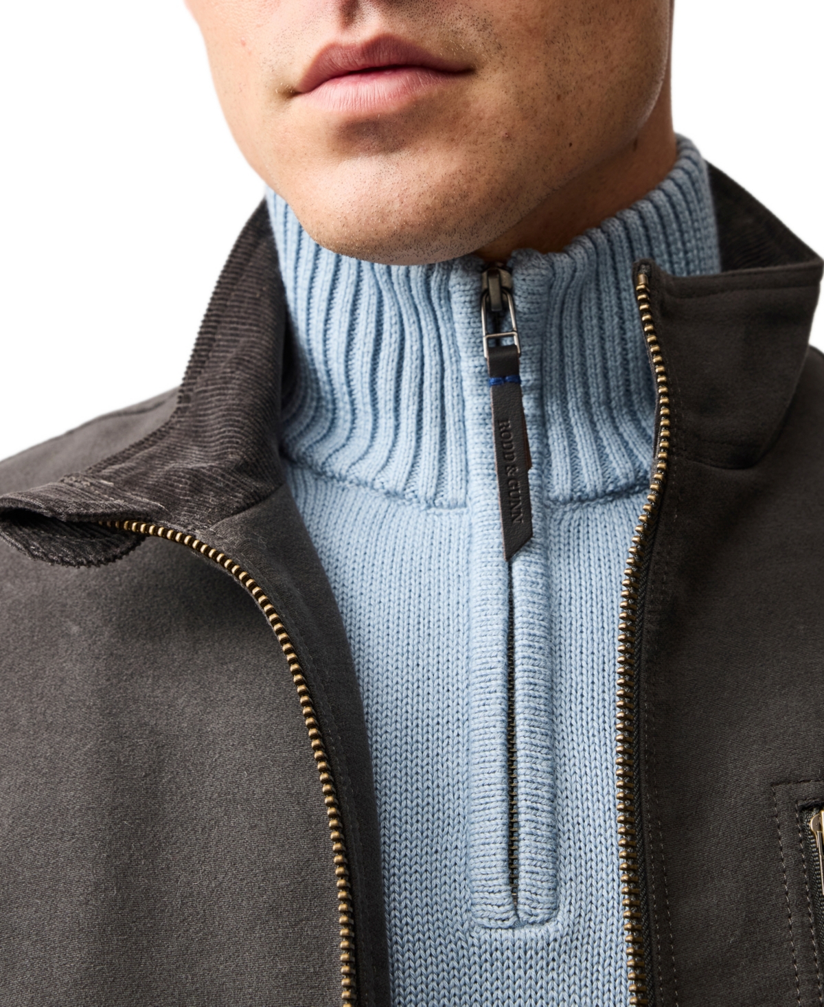 Rodd & Gunn Men's Merrick Bay Quarter-zip Sweater In Blue