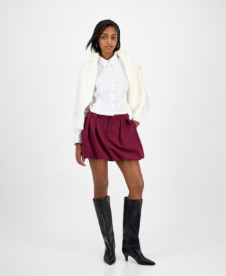 Women's Cropped Long-Sleeve Shirt, Macy's Exclusive