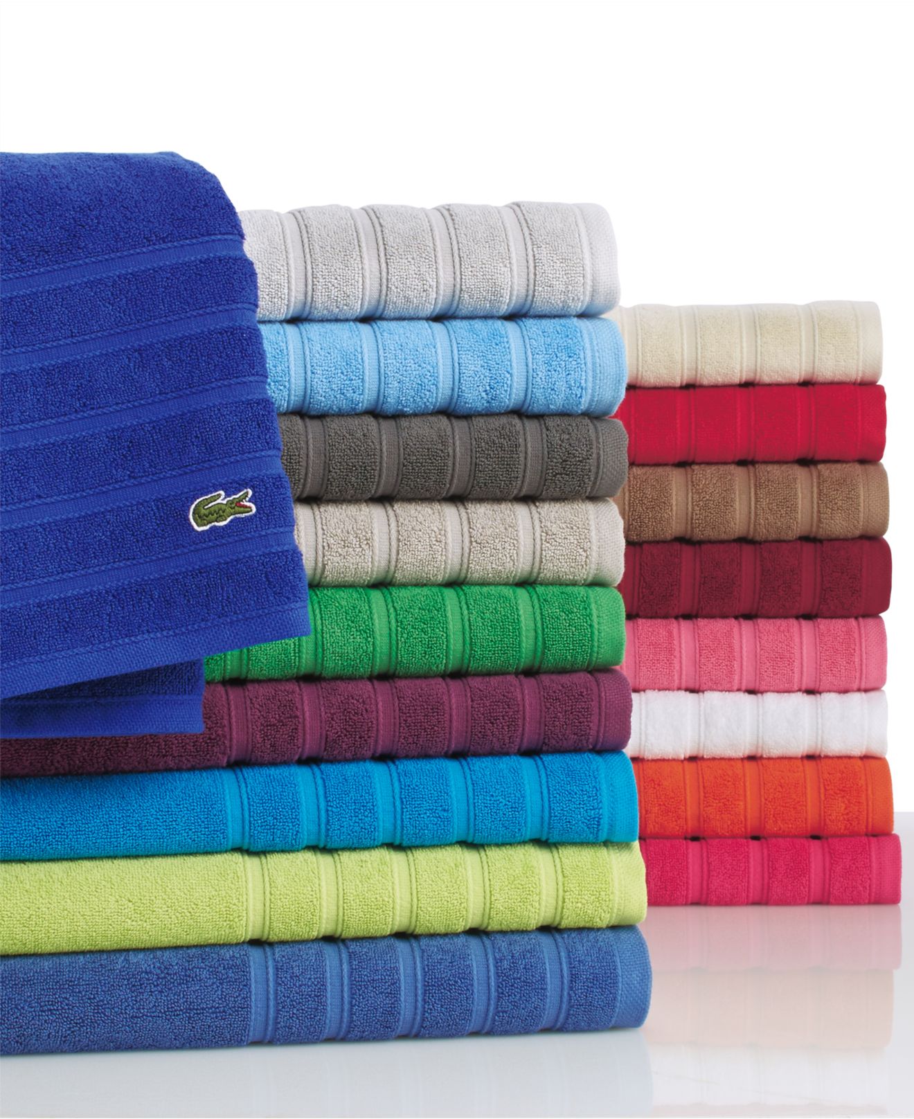 CLOSEOUT! Lacoste Croc Solid Bath Towel Collection, Pure Cotton ... Lacoste Croc Solid Bath Towel Collection, Pure Cotton - Bath Towels - Bed &  Bath - Macy's