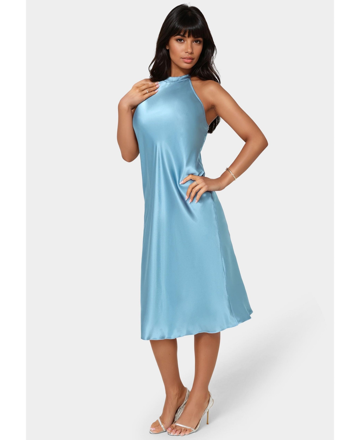 Bebe Women's Satin Halter Dress