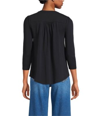 Women's 3/4 Sleeve Lightweight Jersey Embellished Top