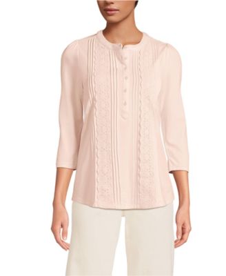 Women's 3/4 Sleeve Lightweight Jersey Embellished Top