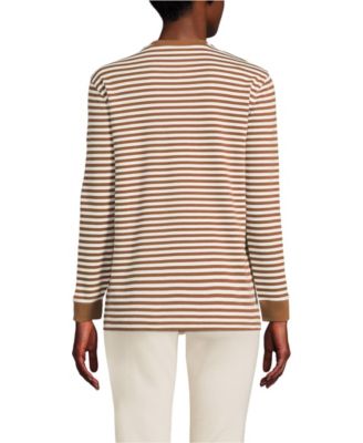 Women's Cotton Relaxed Long Sleeve Crew Neck