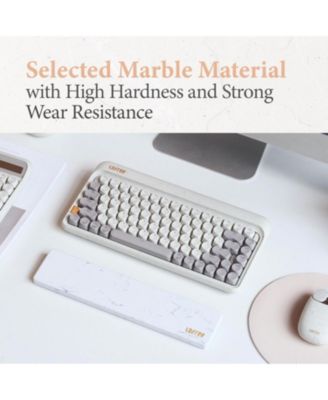 Marble Palm Rest for Computer Keyboard, Ergonomic Design Wrist Rest for Typing Pain Relief, Desk Pads Support Hand and Arm, Stain Resistant