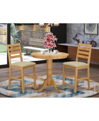 JACF3-OAK-C 3 Pc counter height Dining room set-pub Table and 2 counter height Chairs