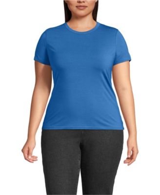 Plus Size Short Sleeve Cooling Crew Neck T-Shirt