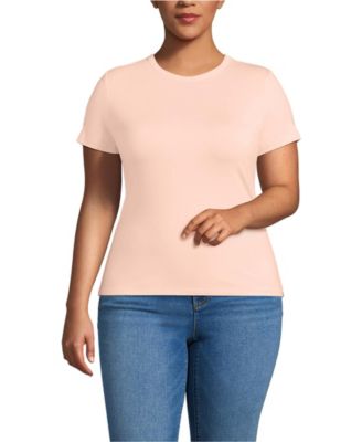 Plus Size Short Sleeve Cooling Crew Neck T-Shirt