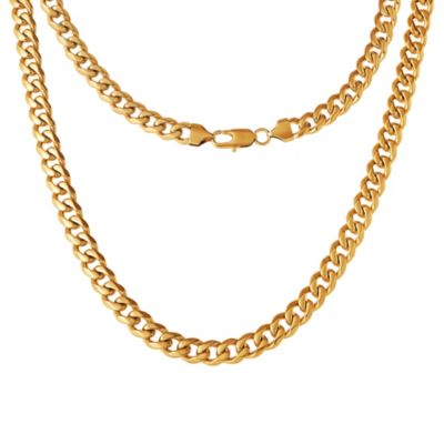 Mens Gold-Tone Curb Chain Necklace - 20'' Chain