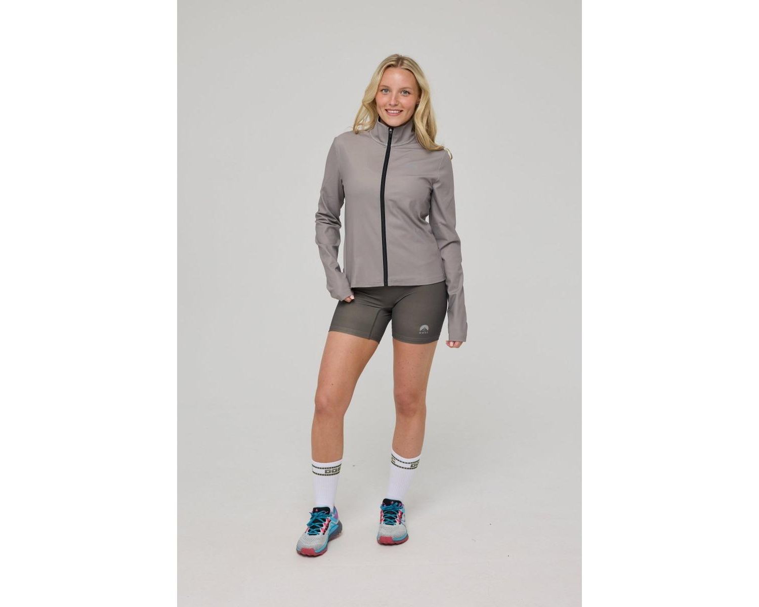 Infinite Cropped Zipped Jacket - Khaki