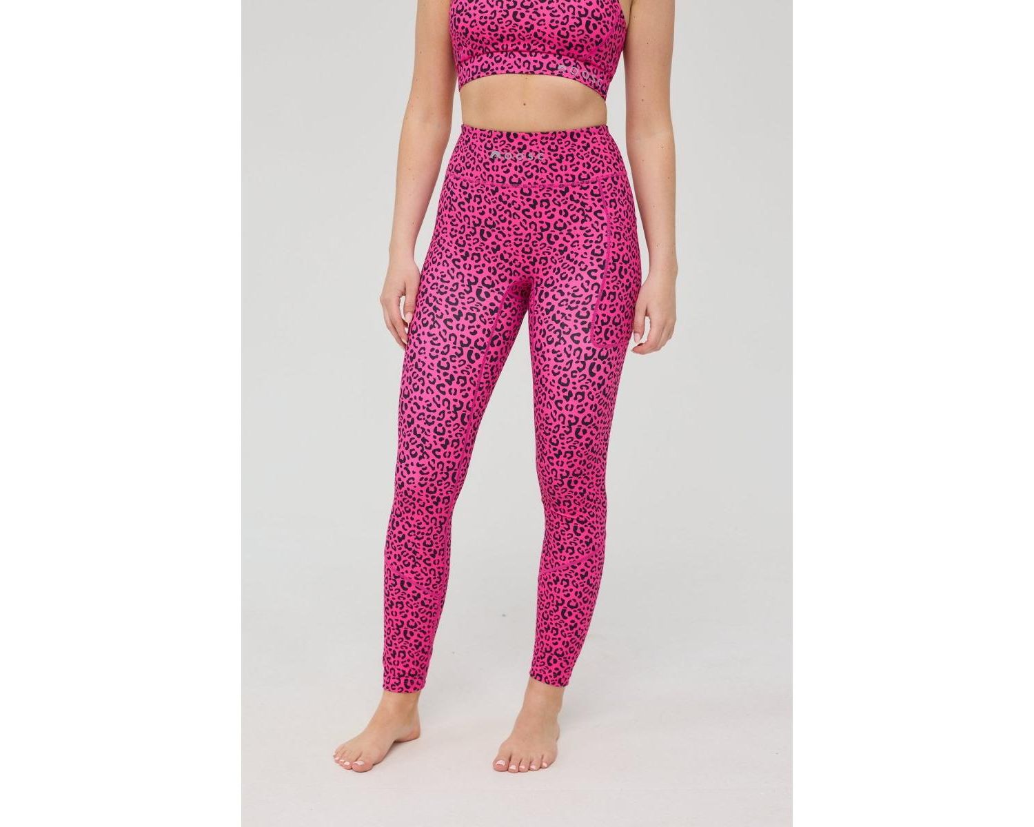 Women's Infinite High Waisted Leggings - Pink Leopard
