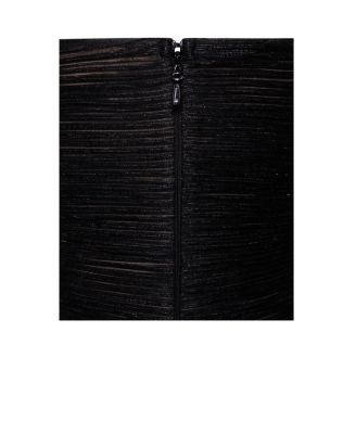 Women The Glint Black Ruched Chiffon Long Maxi Dress