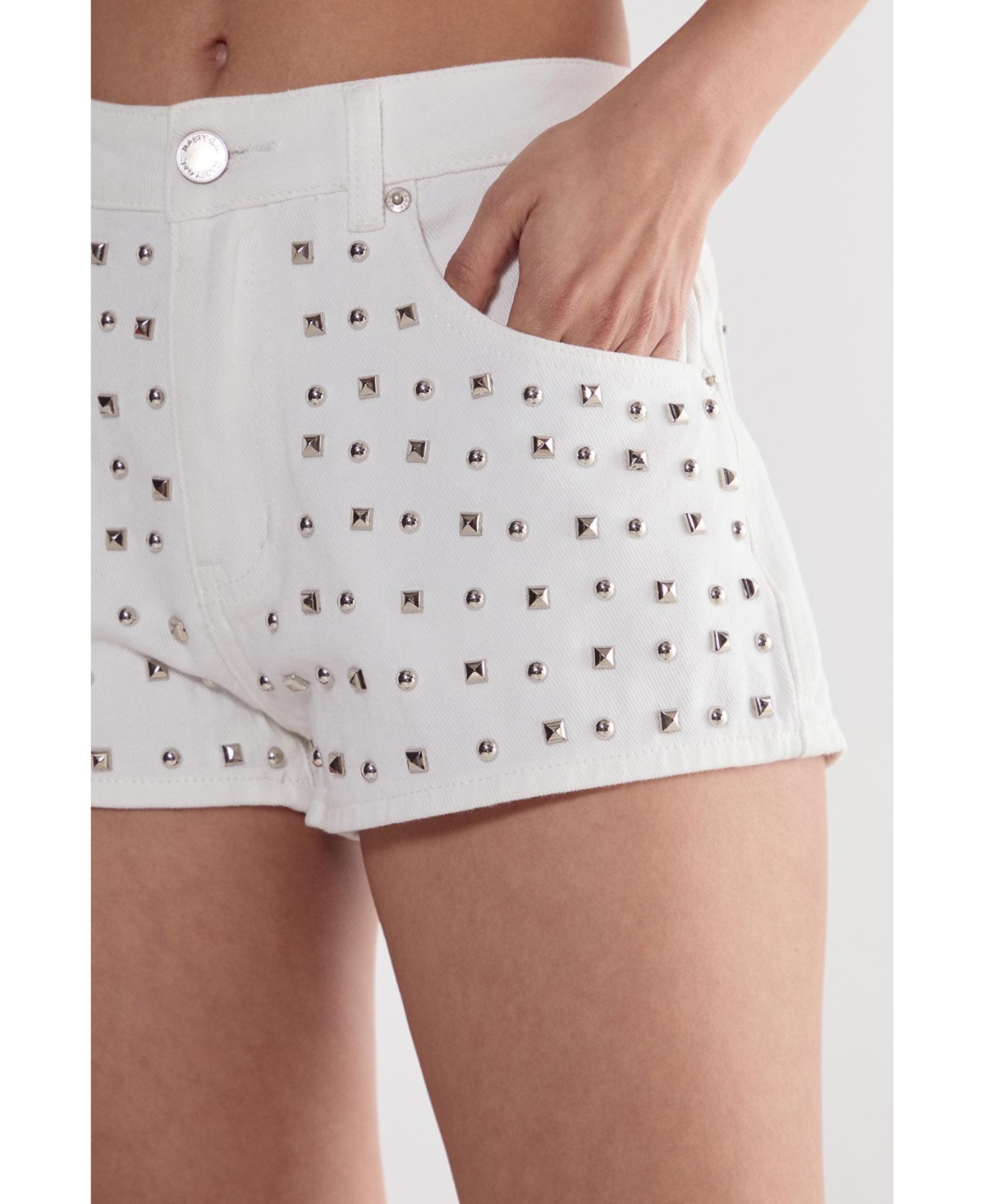 Nasty Gal Women's Studded Denim Shorts