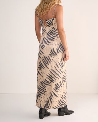 Women's Cowl Back Strappy Maxi Dress