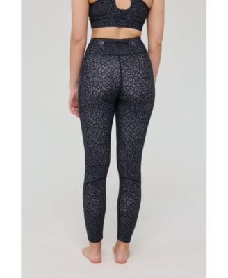 Women's Infinite High Waisted Leggings - Black Leopard