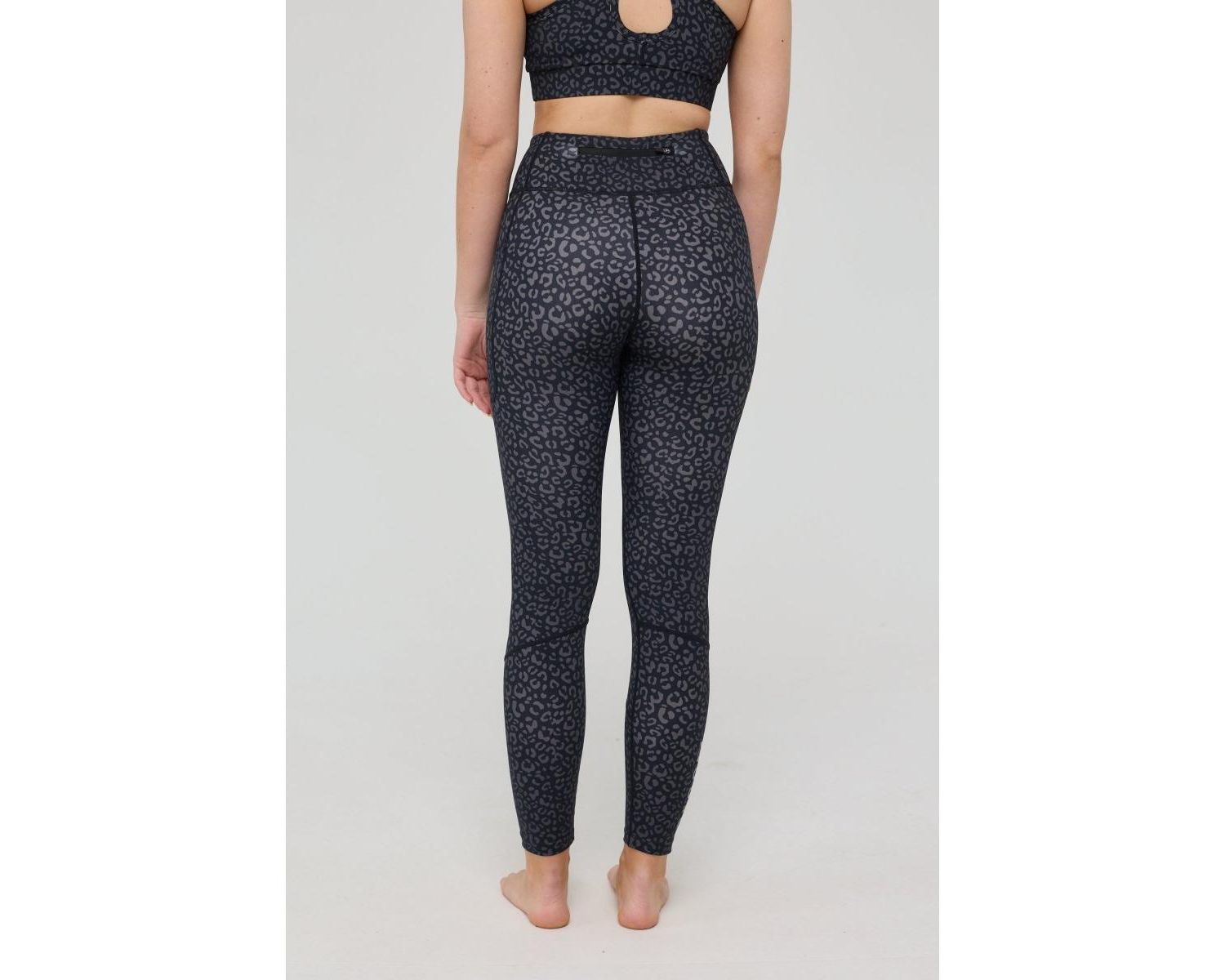 Women's Infinite High Waisted Leggings - Black Leopard