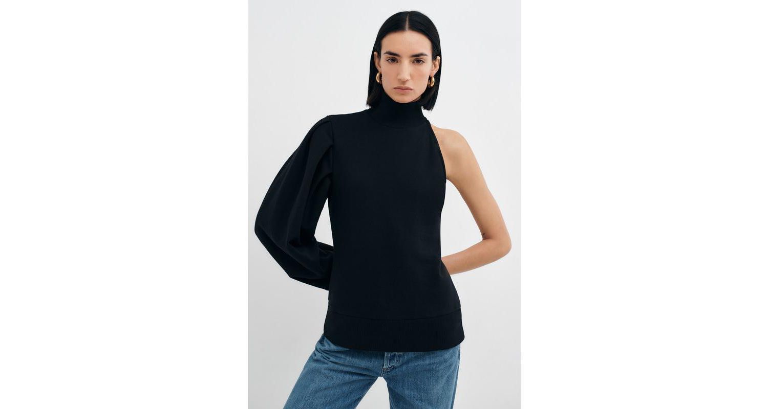 Women's Rhett One Voluminous Sleeve Asymmetric Casual Sweatshirt