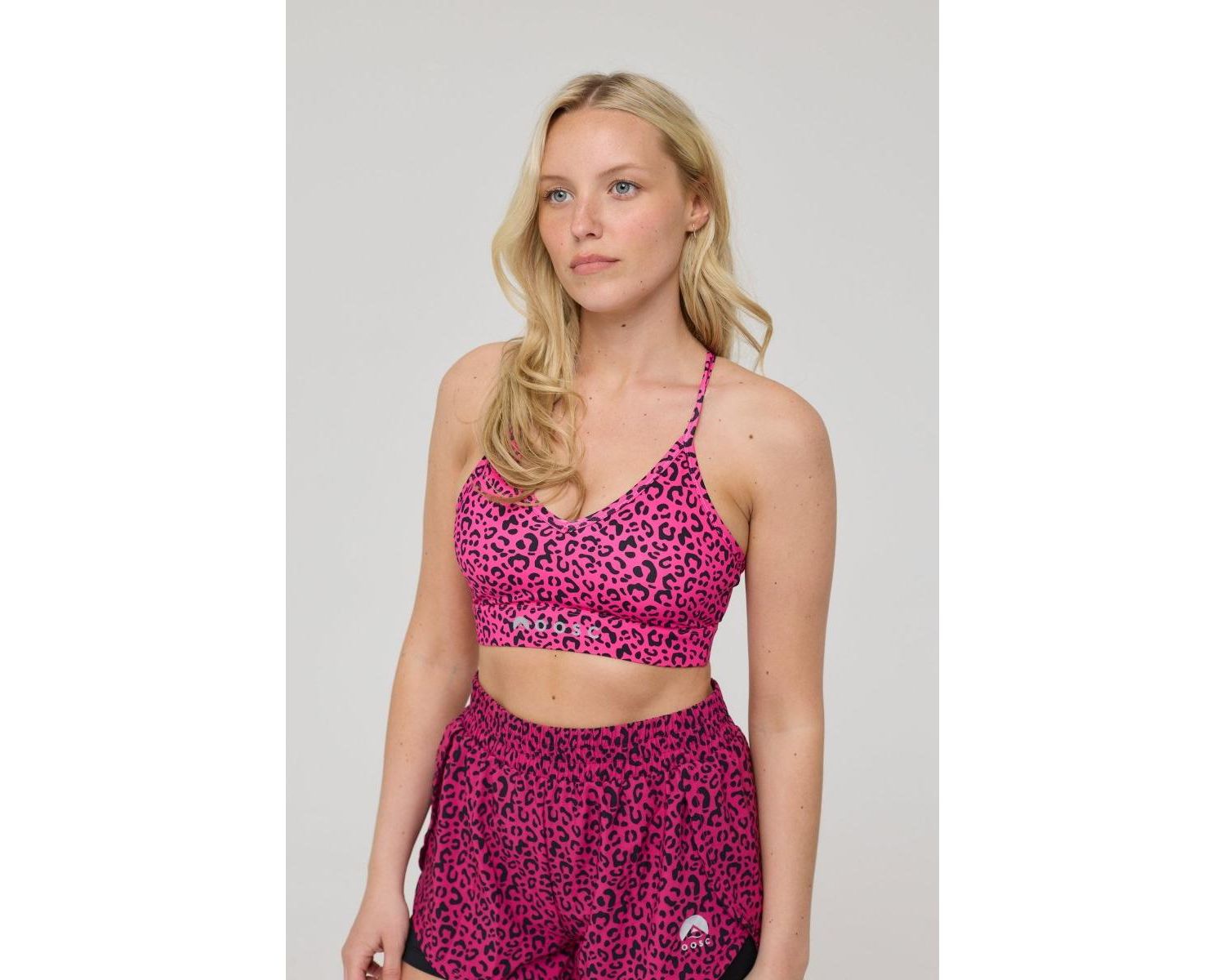 Medium Support Infinite Sports Bra - Pink Leopard
