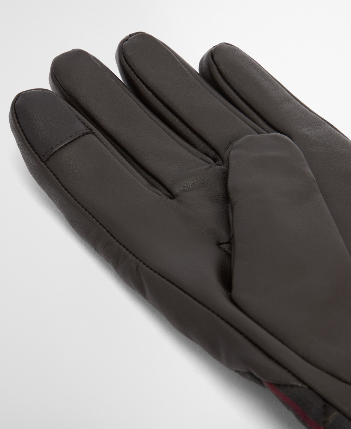 Barbour Men's Darwen Quilted Tartan Gloves In Black