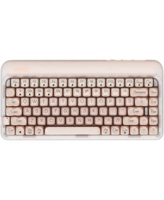 DOT Foundation Mechanical Keyboard & PBT Mouse Set, 75% Hot-Swappable Keyboard with 3 Connection Modes, Pink GATERON Baby Racoon Switches