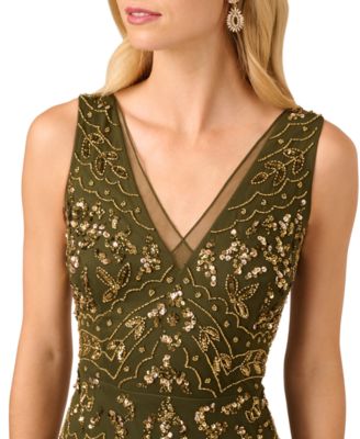 Petite Beaded Sleeveless Dress
