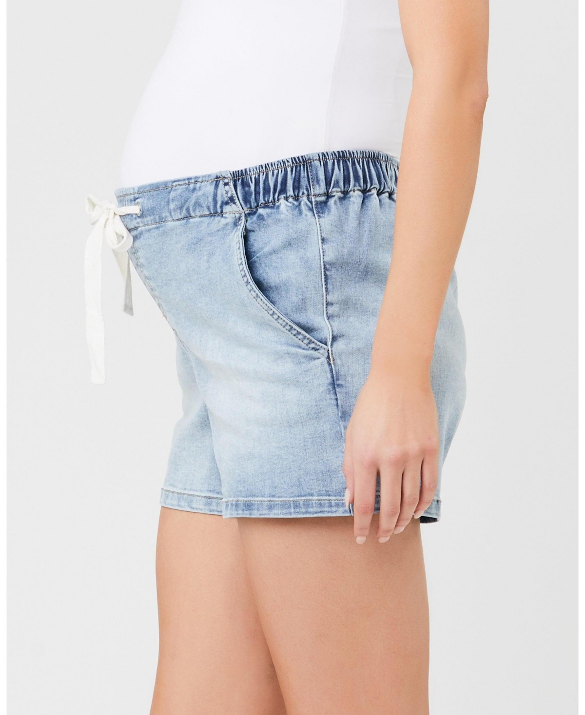Ripe Maternity Bailey Light Blue Denim Shorts for Women