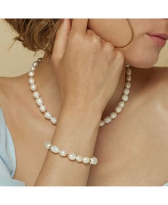 Etermal Spring Cultured Pearl Necklace & Bracelet Set