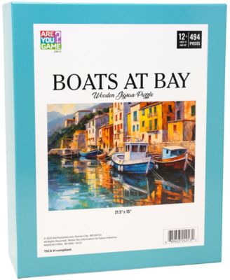 Wooden Jigsaw Puzzle Boats At Bay, 494 Pieces