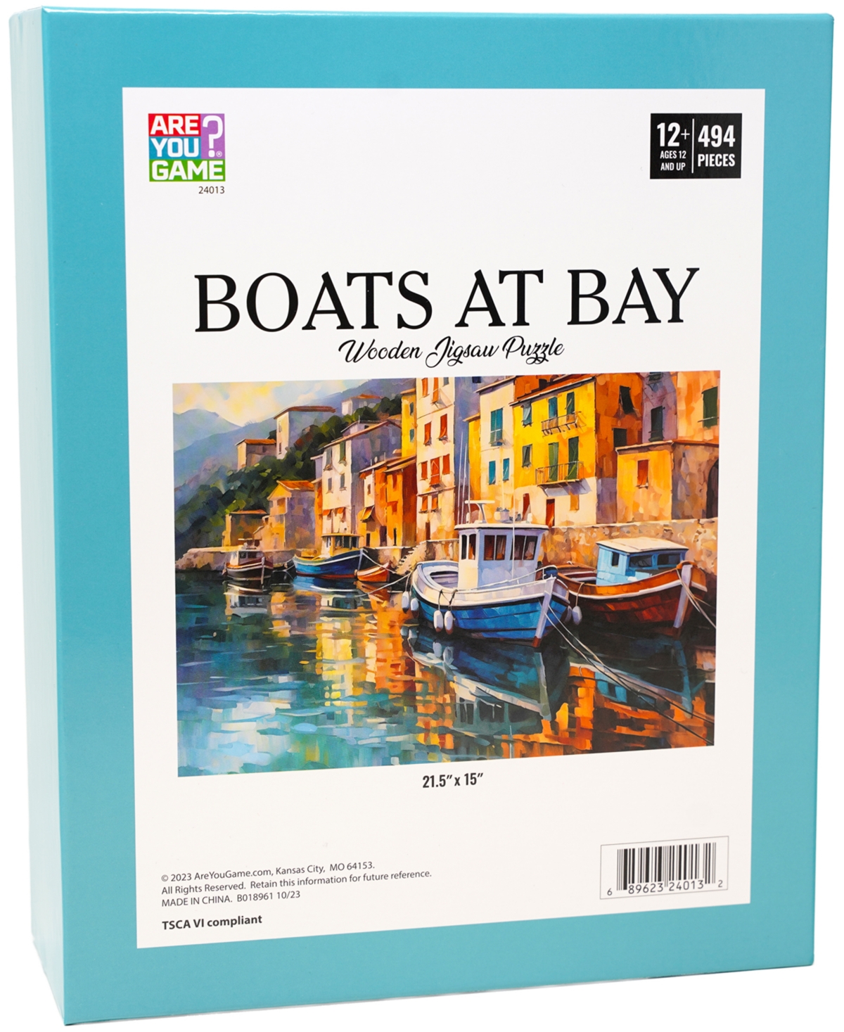 Areyougame Wooden Jigsaw Puzzle Boats At Bay, 494 Pieces In Multi