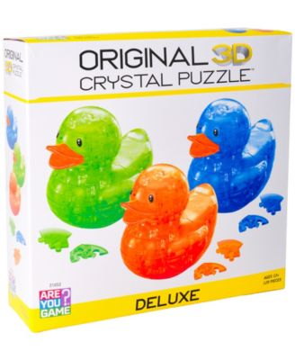 3D Crystal Puzzle Deluxe Rubber Ducks 3-Pack, 129 Pieces