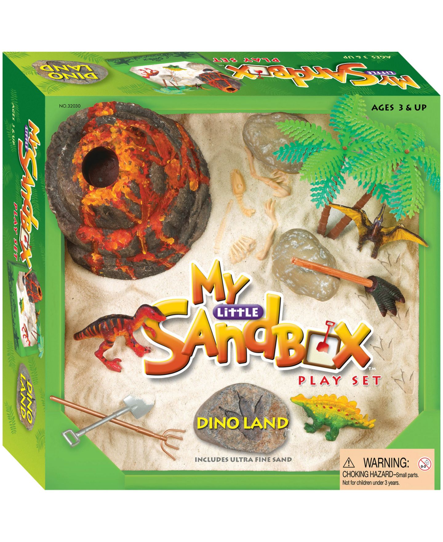 Детский игровой набор Be Good Company Dino Land Tabletop Sandbox Play Set, Ages 3+ — фото 1