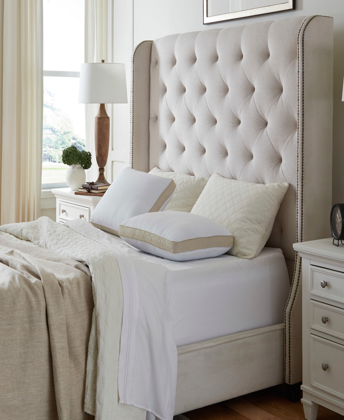 La-z-boy Hybrid Bliss Memory Foam Core Pillow, Standard/queen In White