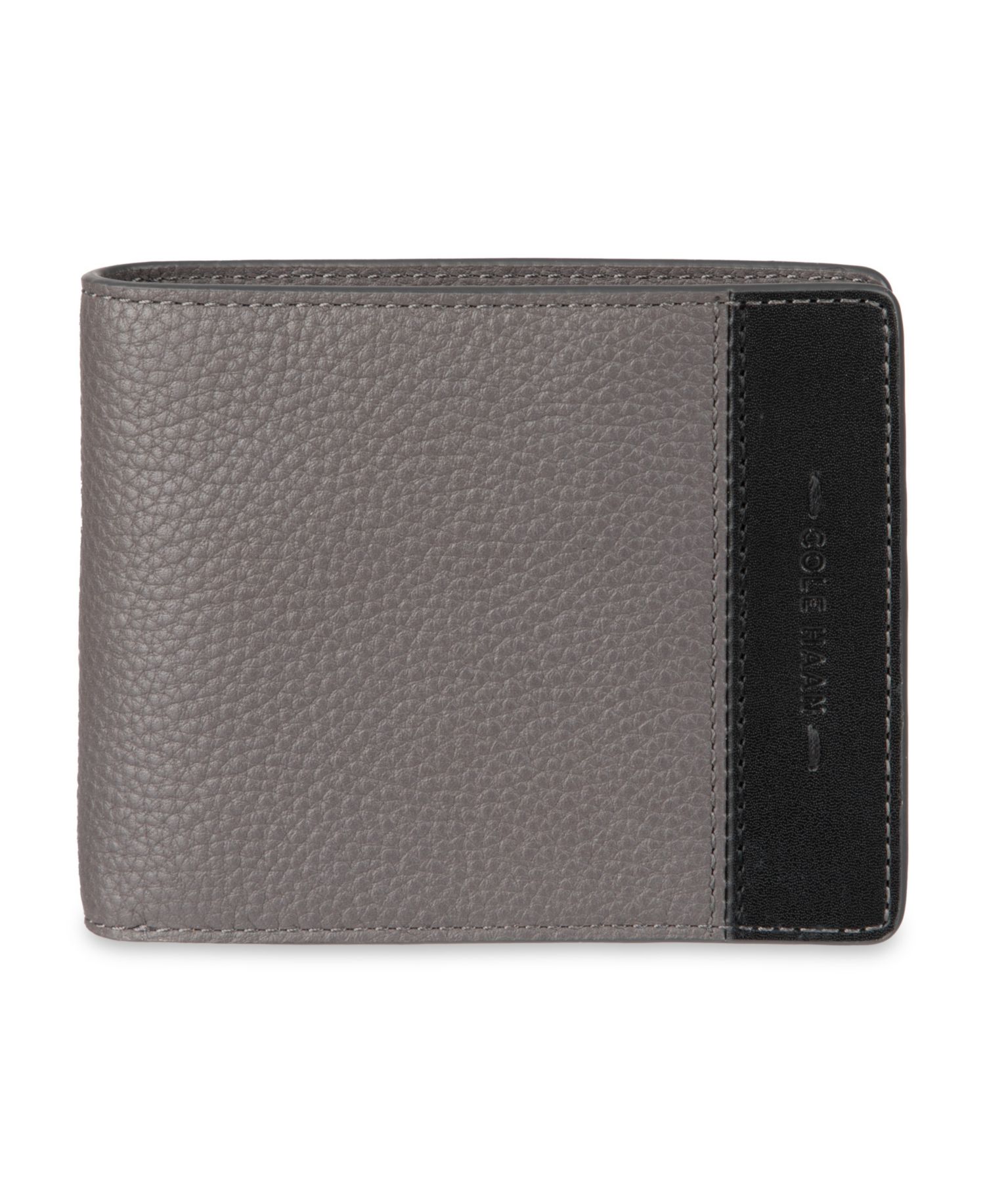 Men's RFID Two-Tone Pebbled Leather Slimfold Wallet