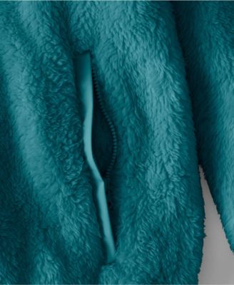 Plus Size Half Zip Cozy High Pile Fleece Pullover