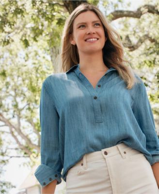 Women's Twill TENCEL Fiber Popover Shirt