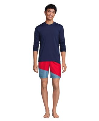 Men's SunShade UPF 50 Long Sleeve Swim Tee Cooling Rash Guard
