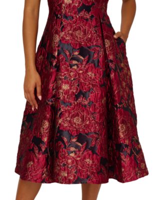 Women's Boat Neck Midi Dress