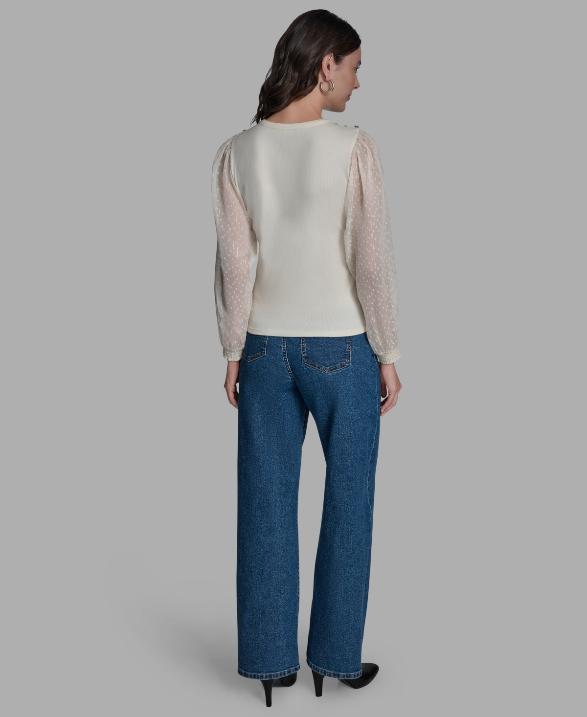Bcbg Women's High Neck Pull-on Top In White