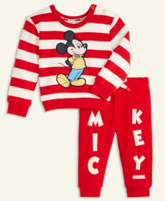 Disney | Macy's - Baby Mickey Mouse Pullover Sweatshirt & Jogger Pants Set