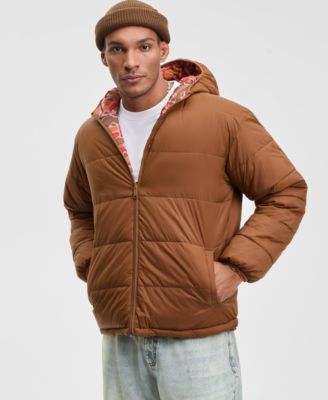 Mode of One - Men's Reversible Hooded Puffer Jacket