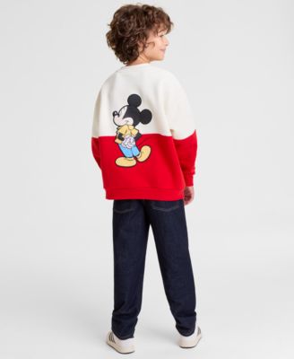 Kids XS-XL Mickey Mouse Crewneck Sweatshirt, Macy's Exclusive