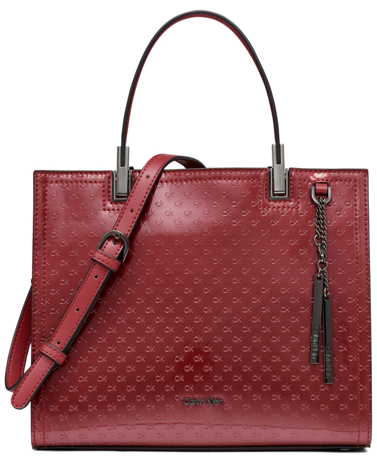 Calvin Klein Women's Verne Small Satchel Bag In Red