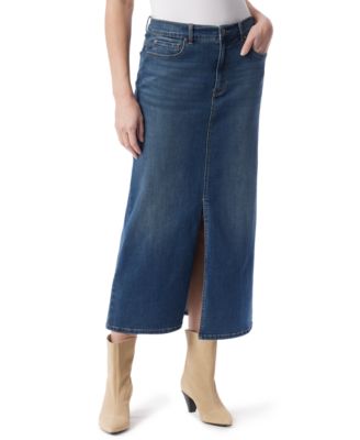 Gloria Vanderbilt - Women's Petite Front-Slit Denim Maxi Skirt