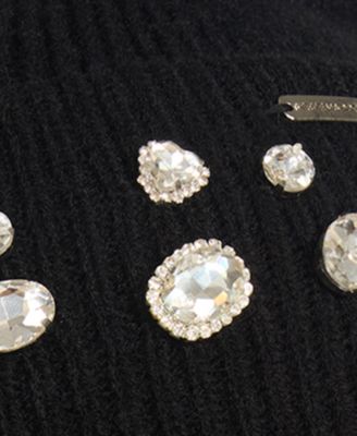 Women's Embellished Beanie and Knit Scarf Holiday Gift Set, 2-Piece