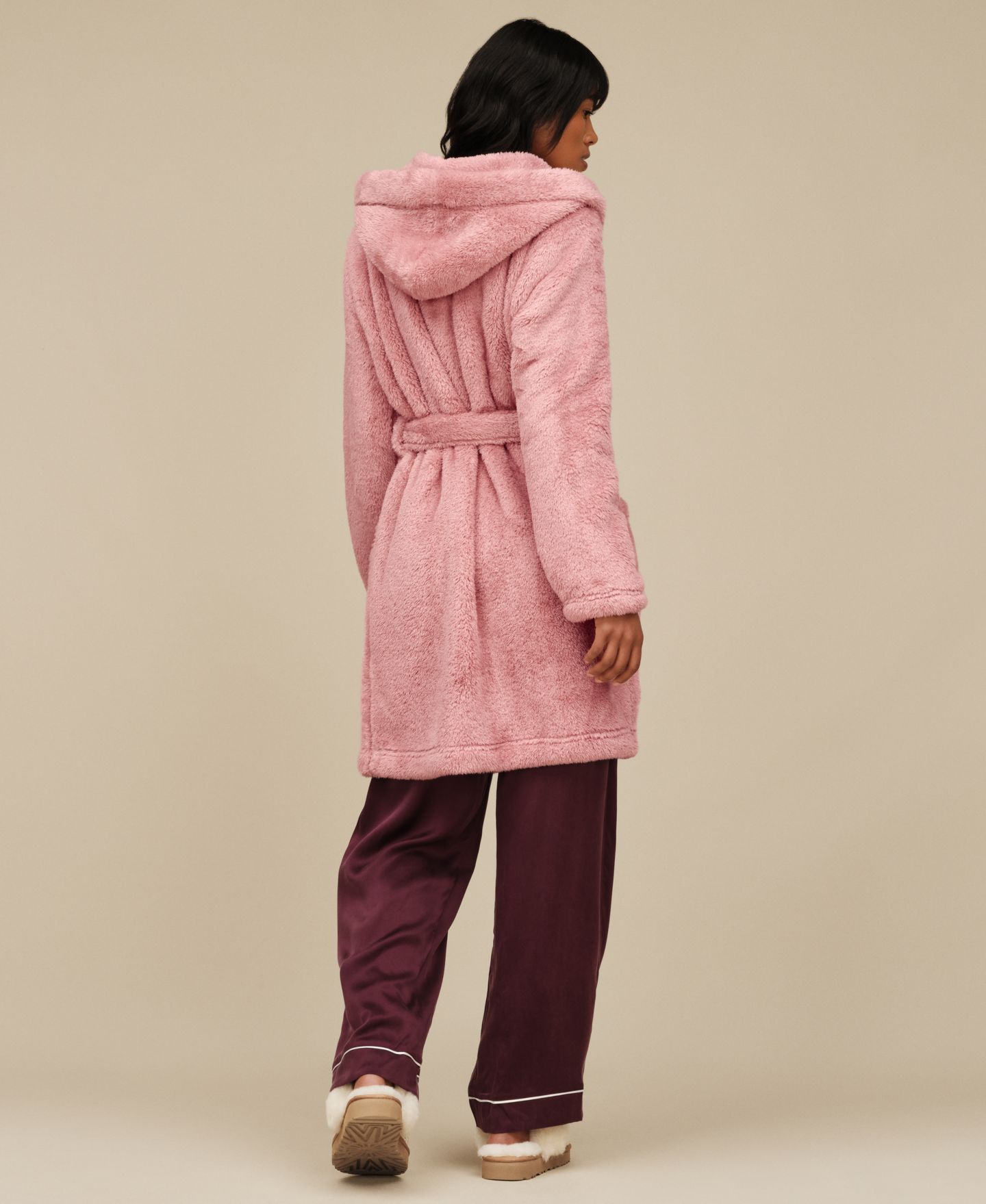 Халат Belted, флис — UGG®, цвет: Пыльный розовый — фото 4