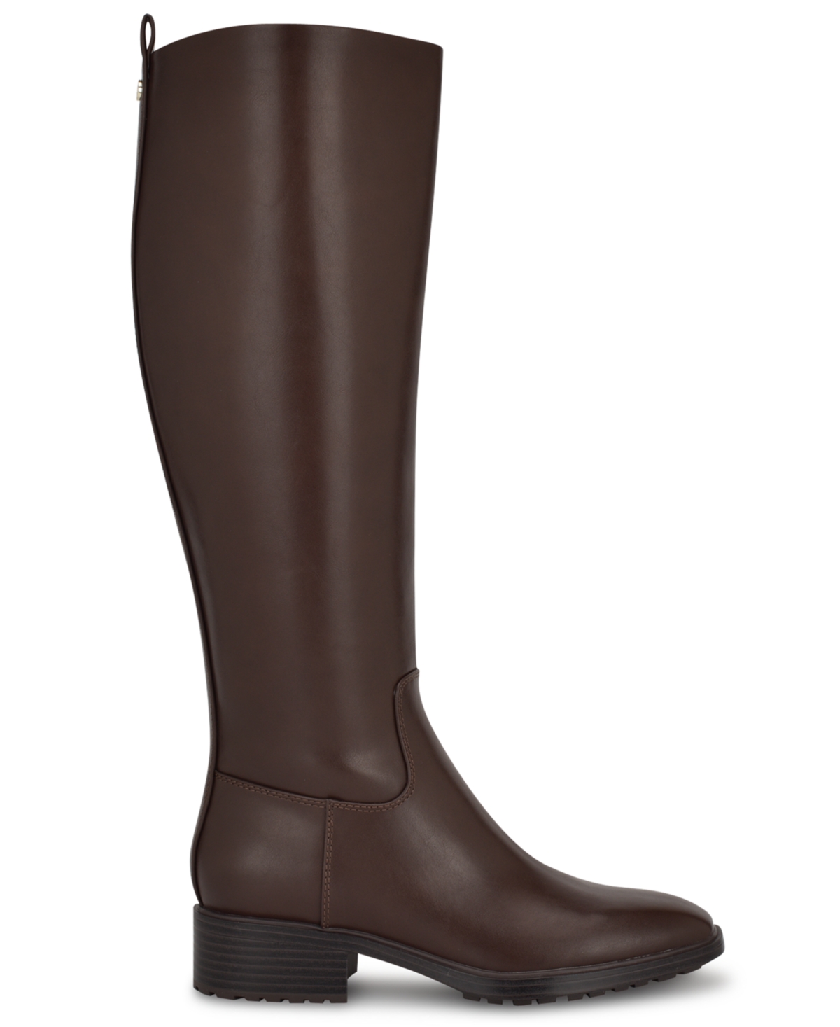 Nine West Women's Barile Wide Calf Tall Block Heel Boots In Brown