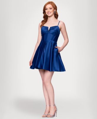Juniors' Lamour Party A-Line Short Dress
