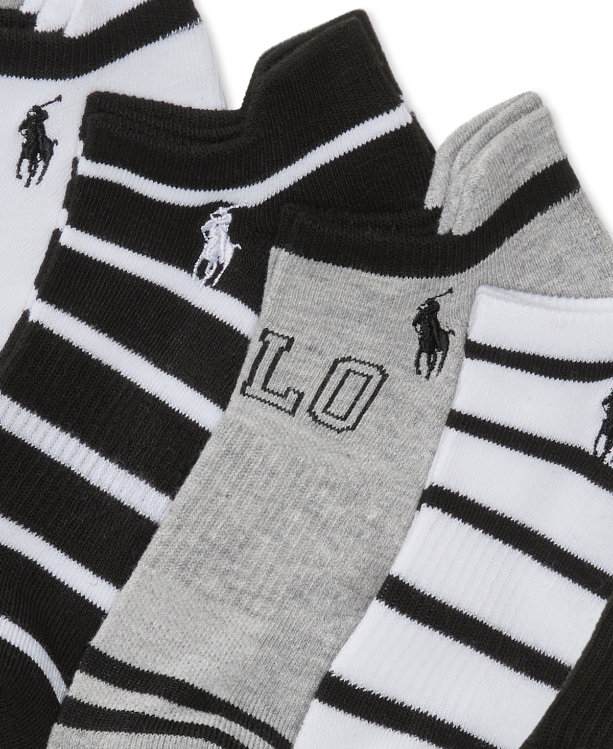 Polo Ralph Lauren Women's Striped Socks Set, 6-piece In Black