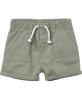 Baby Girls Twill Shorts, Light Tan